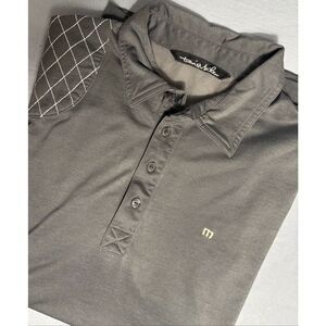 Travis Mathew Men's Polo Golf Shirt Short Sleeve Steel Grey Size Large